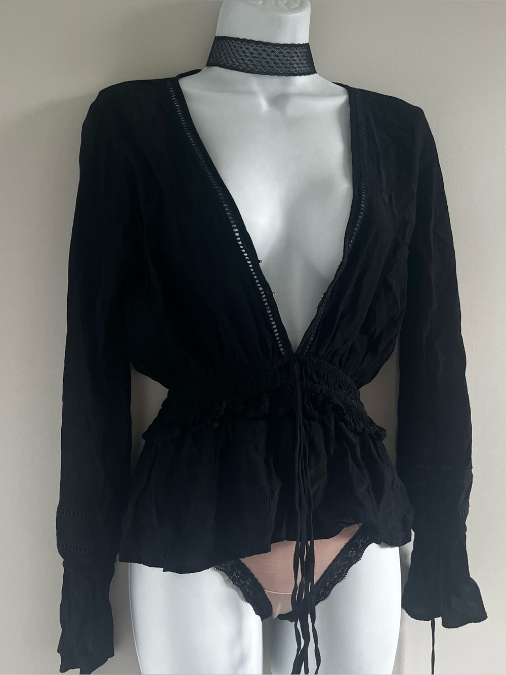 Kivari Black Long sleeve Blouse